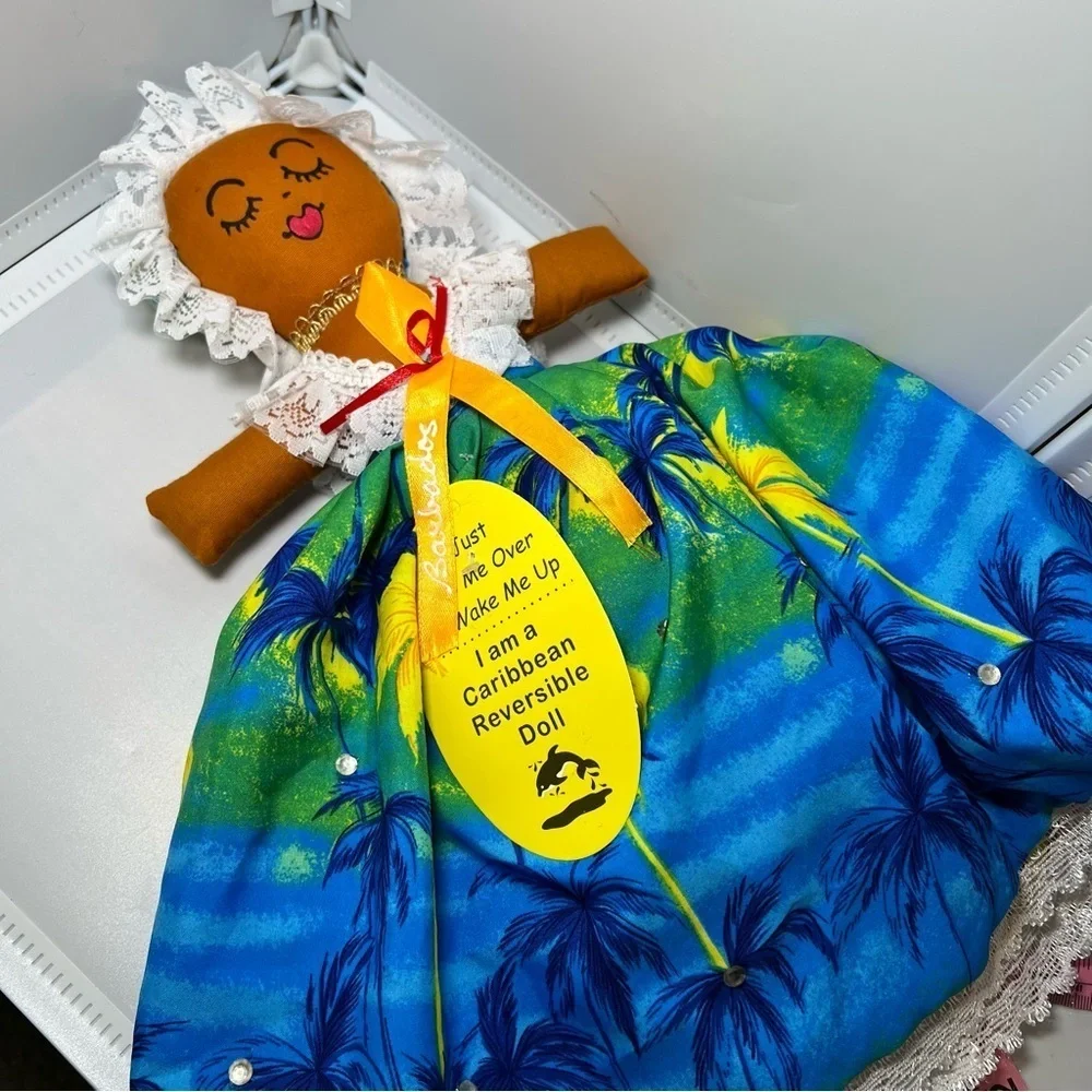 I Love Rema Caribbean New w Tag Cloth Reversible Doll